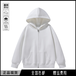 学生上衣情侣装 500g克重磅连帽卫衣男开衫 外套男女春秋季