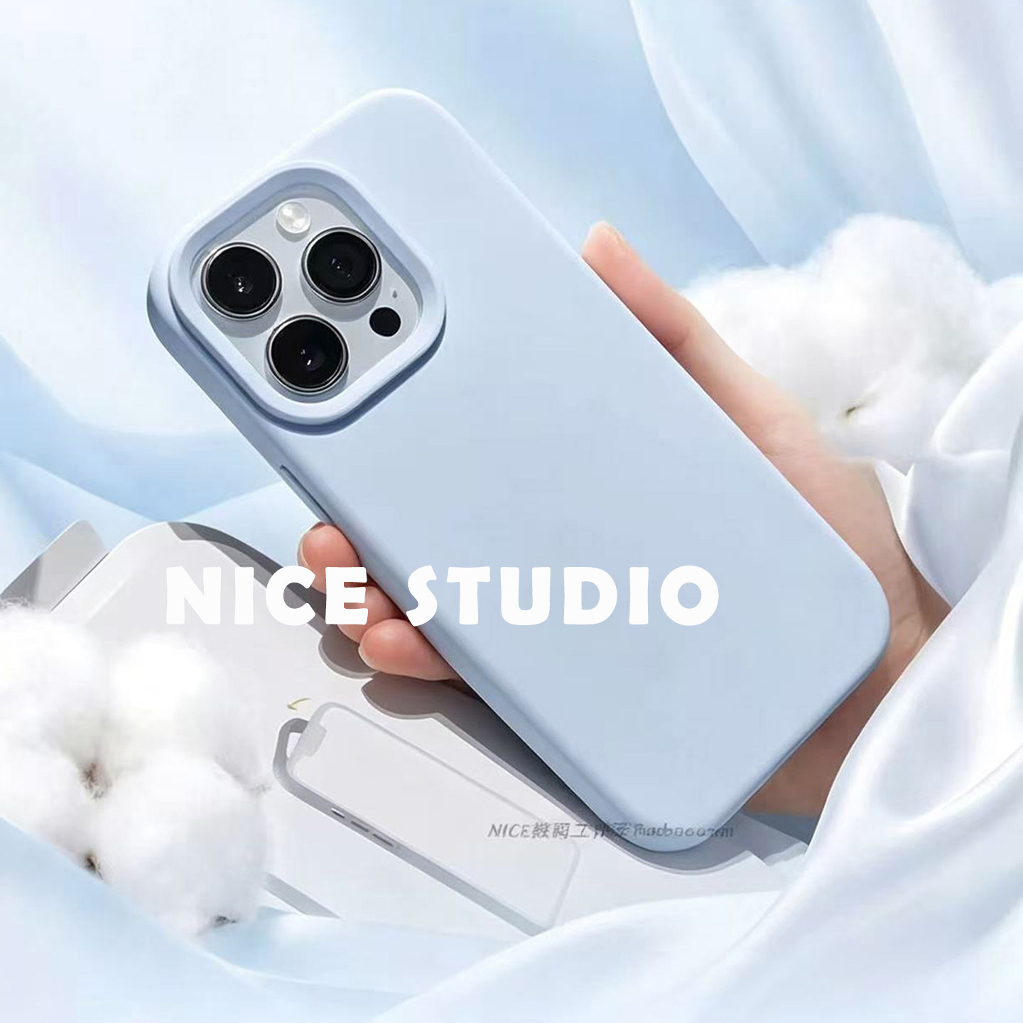 奈斯婴儿baby蓝15适用oppoReno16pro手机壳14液态硅胶13新款FindX9 pro奶蓝色X8S莫兰迪12简约x7大孔11全包10
