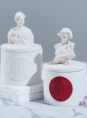 雕像杯香薰蜡烛精油香氛摆件卧室大豆蜡持久熏香轻奢礼物伴手礼盒