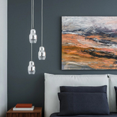 意大利进口AxoLight Fedora现代简约卧室书房餐厅轻奢吊灯