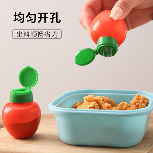 迷你塑料香料罐调料罐撒粉罐可重复使用厨房盐胡椒粉调料瓶4个装