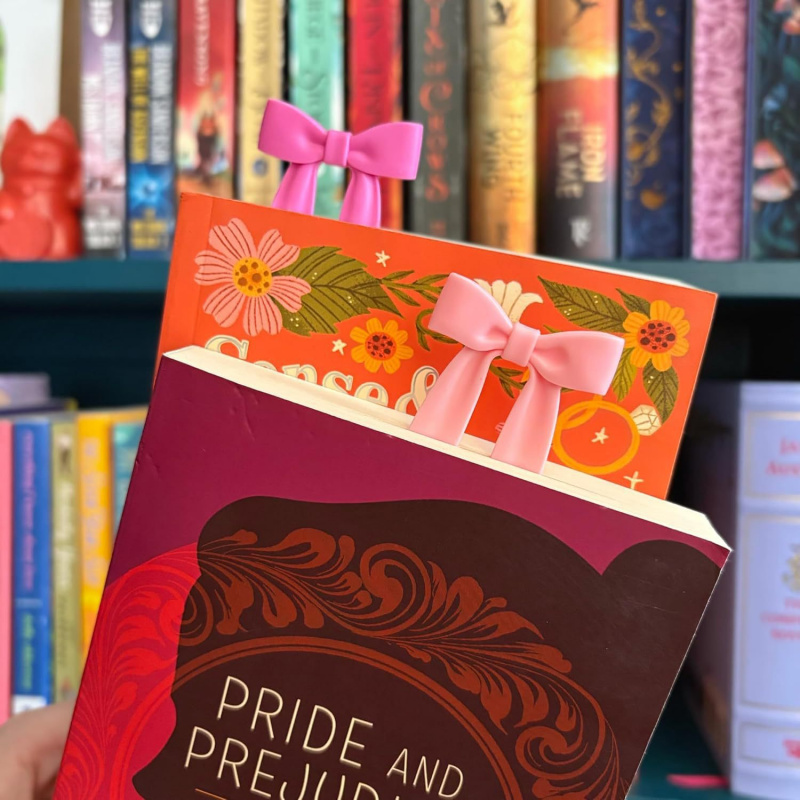 创意学生蝴蝶结造型阅读书签个性