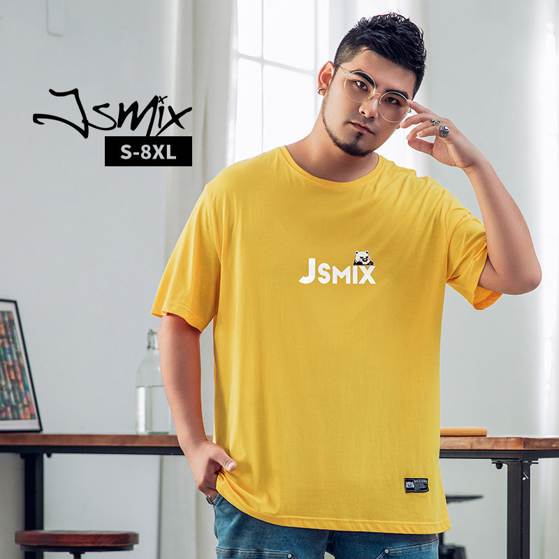 胖胖星球潮牌男装夏季半袖宽松休闲inst恤男简约时尚印花短袖t恤