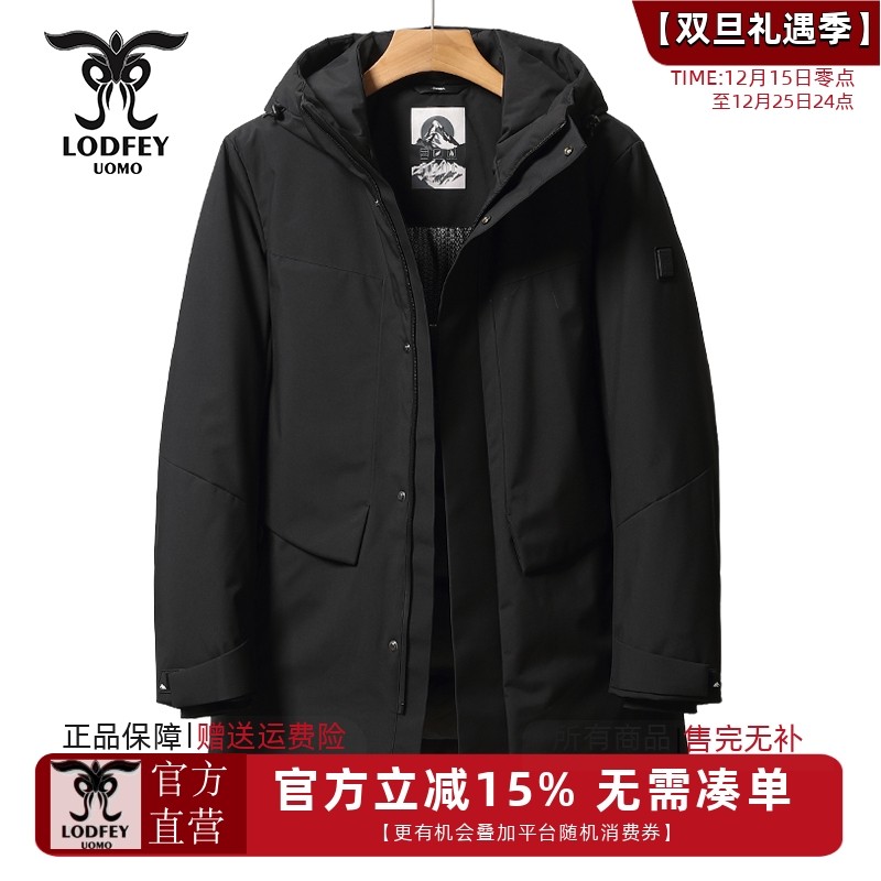 龙达飞新品专柜同款青年男士加厚【90白鹅绒】连帽羽绒服DT16687