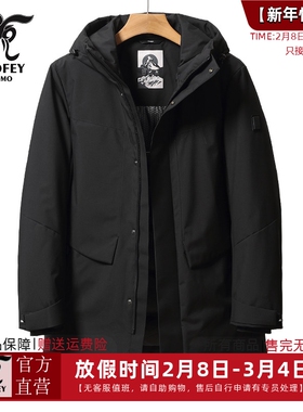 龙达飞新品专柜同款青年男士加厚【90白鹅绒】连帽羽绒服DT16687
