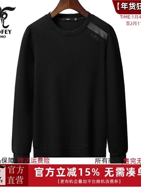 龙达飞新品【专柜同款】青年男士休闲时尚圆领纯色套头卫衣S20229