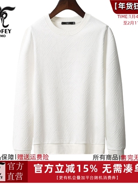 龙达飞新品【专柜同款】青年男士休闲时尚圆领纯色百搭卫衣S20506