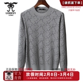 专柜同款 青年男士 时尚 龙达飞新品 百搭圆领毛衣针织衫 S26111Q1