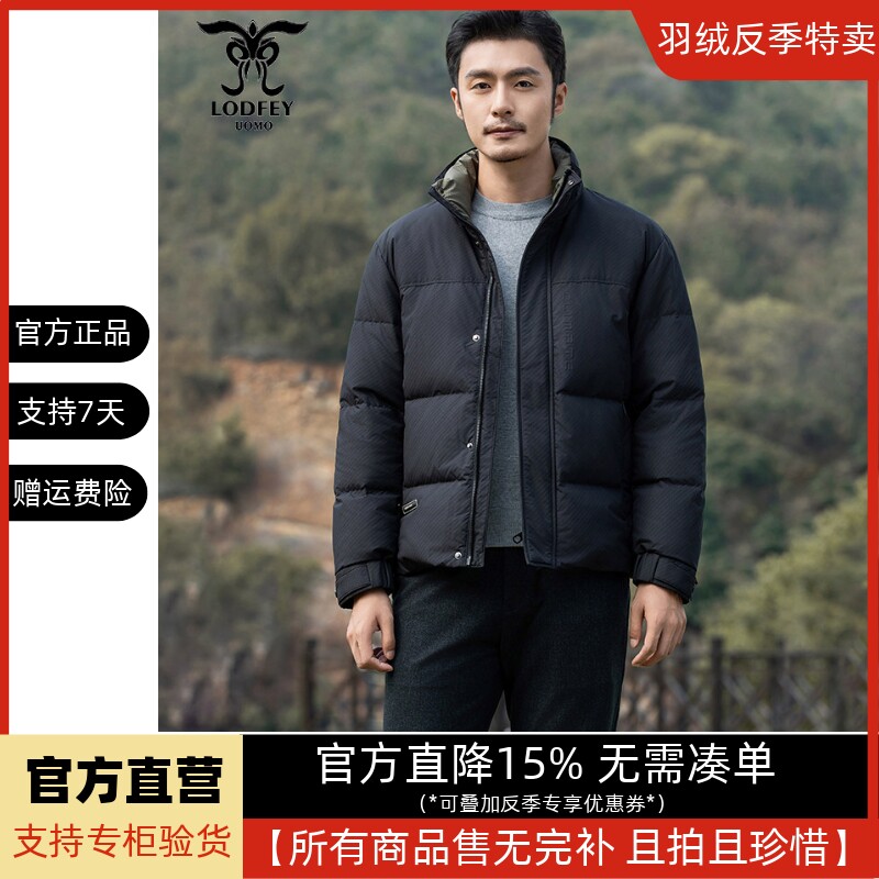 龙达飞新品【专柜同款】青年男士冬季简约厚款立领羽绒服DT16618