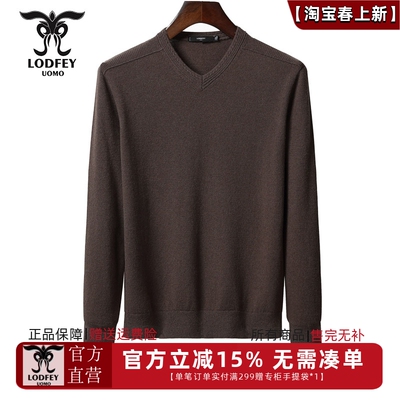 龙达飞【专柜同款】青年男士【100%绵羊毛】时尚V领羊毛衫S26131