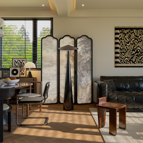 法式欧式治愈系复古艺术屏风隔断墙装饰客厅玄关定制遮挡移动折屏