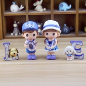 饰用品 创意家居装 结婚礼物 love情侣树脂摆设桌面摆件 地中海风格