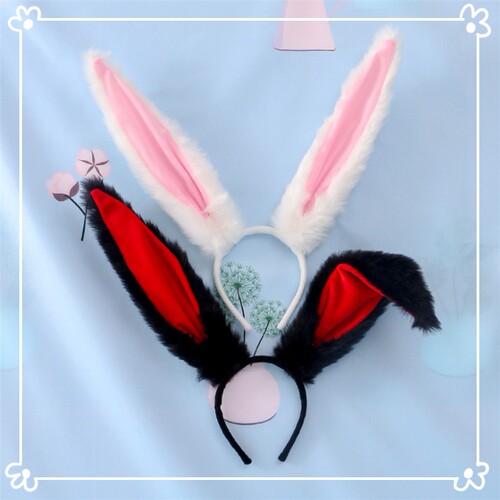 二次元lolita手作Cos手工兔耳朵lolita发饰发箍KC手作cos头饰