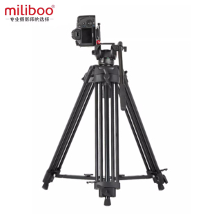 miliboo米泊铁塔MTT608A专业液压单反摄像机横竖拍云台三脚架 专业直播 一键切换横竖拍相机摄影摄像机三角架