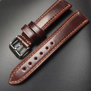cigar手作订制霍尔文Horween马臀皮表带 头层牛皮真皮复古手表