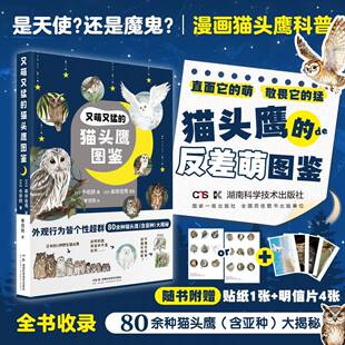 又萌又猛的猫头鹰图鉴  观鸟手册鸟类常识入门鸟类辨别指南鸟类画册科普书籍 猫头鹰爱好者指南  国家地理杂志书籍 湖南科学技术