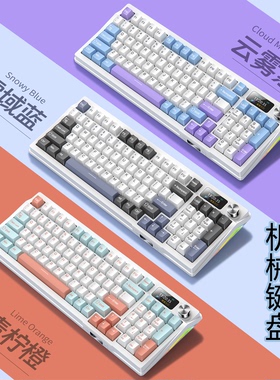 银雕Y95客制化机械键盘gasket结构全键热插拔RGB无线三模蓝牙游戏