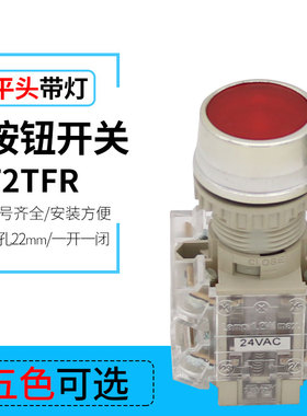 T2TFR-1C T2IFR-1C绿红220V带灯自复位按钮开关T3TFR-1C