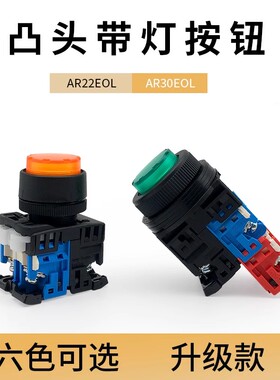 AR22EOL E0L E5L E3/E4/M3 11G/01R/10Y 凸头带灯按钮AR30EOL