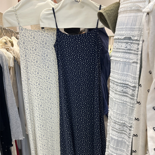 十三行吊带连衣裙女夏季2026新款垂坠感无袖法式长裙显瘦碎花裙子