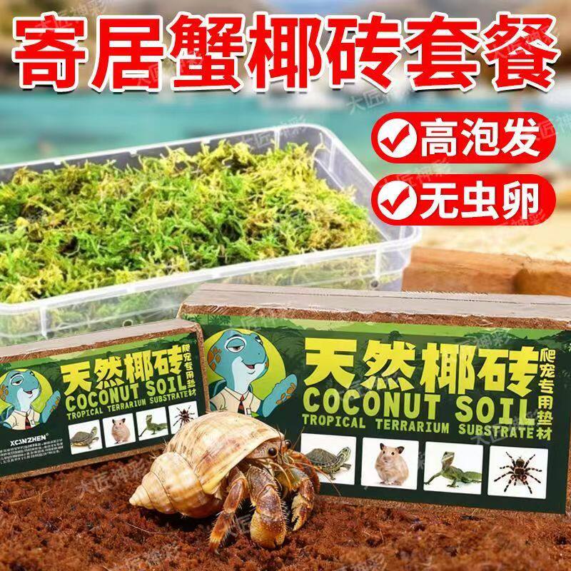 椰砖加苔藓寄居蟹专用沙饲养缸套造景/装饰