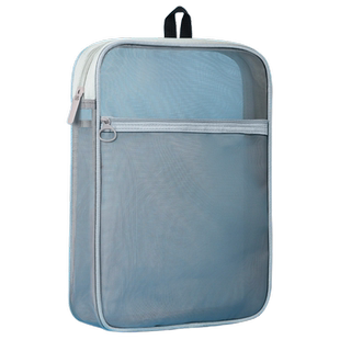 L型学科分类袋大开口文件袋拉链式科目分类袋功课袋课本网纱大收纳袋小学生手提袋拎书袋补习袋补课包考试袋