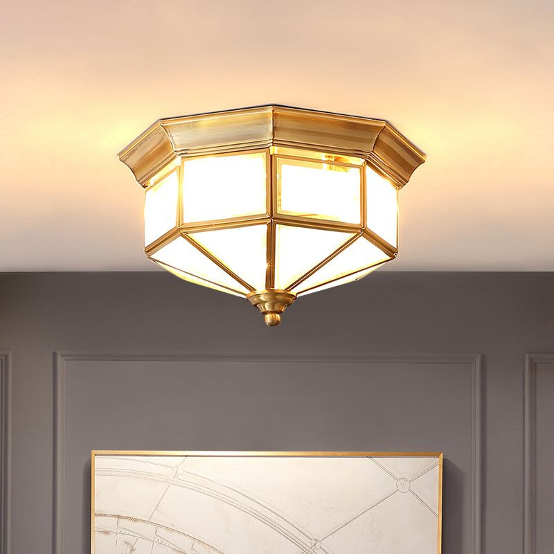 月影全铜欧式吸顶灯过道灯玄关入户走廊卫生间厨房圆形创意灯具