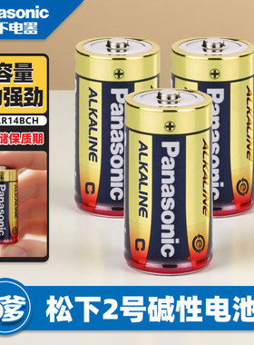 松下2号LR14BCH电池1.5v碱性适用照明设备收音机音箱大型玩具电池