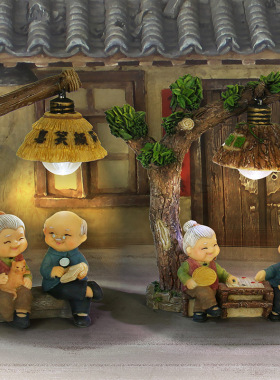 创意zakka日杂情侣老头老太温馨家居摆件创意婚房装饰长辈礼品