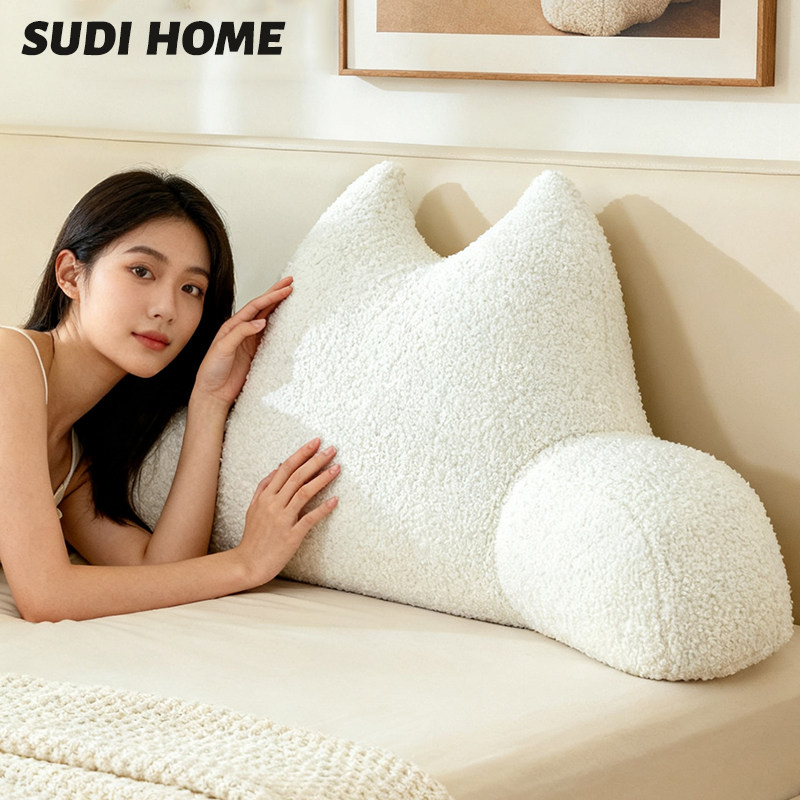 床头靠背2025新款家用卧室床头软包靠背垫加厚泰迪绒沙发护腰靠枕,居家布艺,床头靠垫,淘宝优惠券,粉丝福利购,淘宝优惠卷