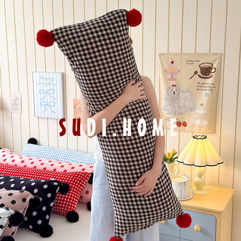 卡通波点长条抱枕可拆洗家用床上靠枕女生睡觉夹腿枕神器枕头靠垫,居家布艺,靠垫/抱枕,淘宝优惠券,粉丝福利购,淘宝优惠卷