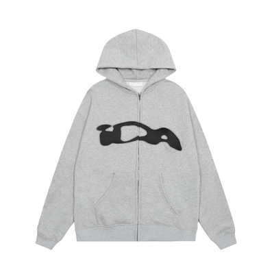 新款美式潮牌ida sply zip hoodie刺绣logo抓毛拉链男女同款卫衣