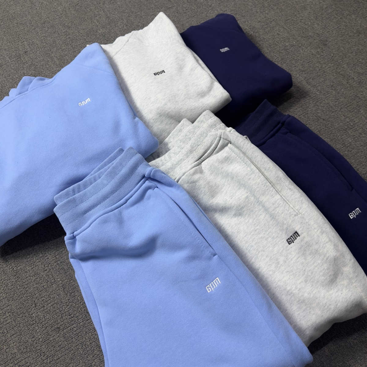 6PM LOGO刺绣字母嘻哈加绒套头连帽卫衣长卫裤男潮运动套装外套潮