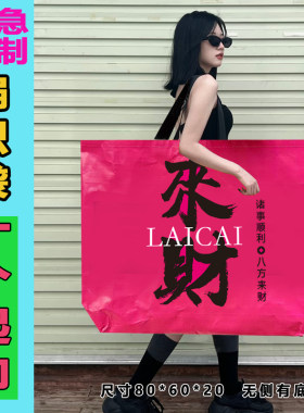 pp编织袋定制活动展会广告蛇皮袋周边显眼包超大手提袋拉链印logo