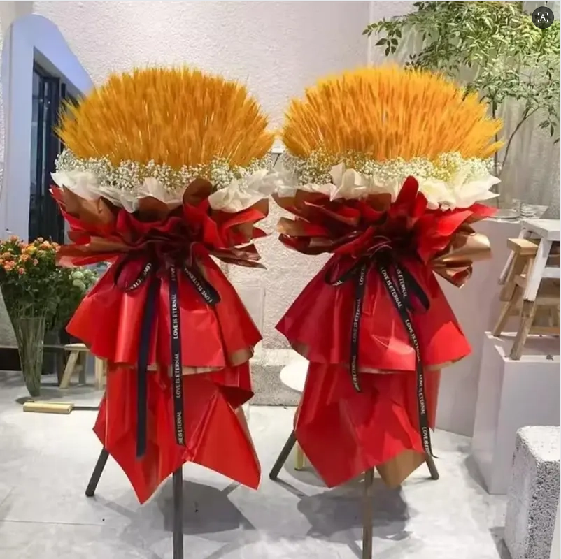 一对大麦开业花篮【本地小时达】同城开张鲜花速递2小时同城配送