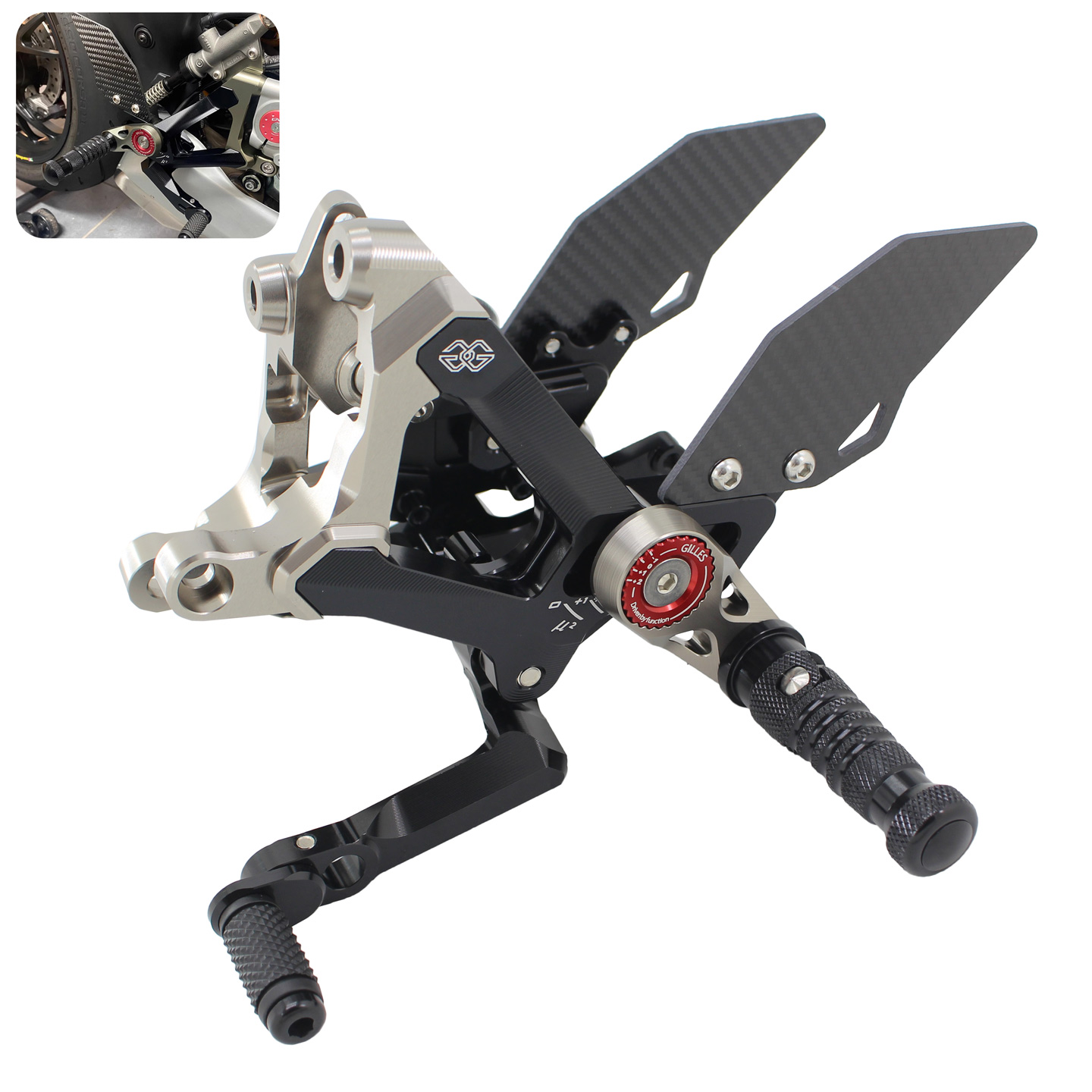 适用 杜卡迪V4 升高脚踏 PANIGALE V4S V4R 街霸跑车碳纤维改装件