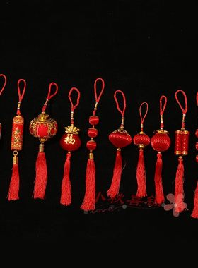 塑料丝线灯笼挂件鞭炮植物无新年