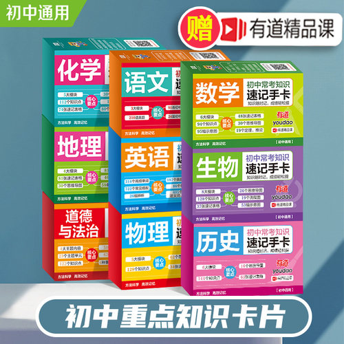 初中九科知识点速记手卡