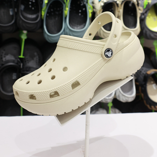 crocs洞洞鞋女鞋卡骆驰夏季云朵厚底休闲沙滩洞洞凉拖鞋206750