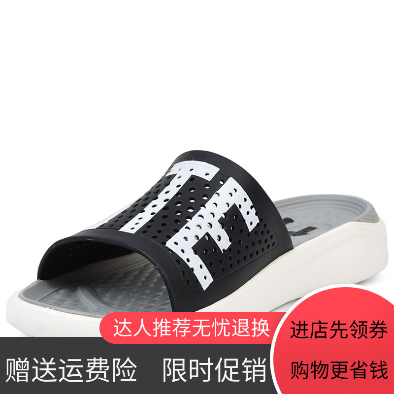 2019 New Crocs Crocs phần trung lập LiteRideLOGO dép mẫu bãi biển và dép đi trong nhà 205 562