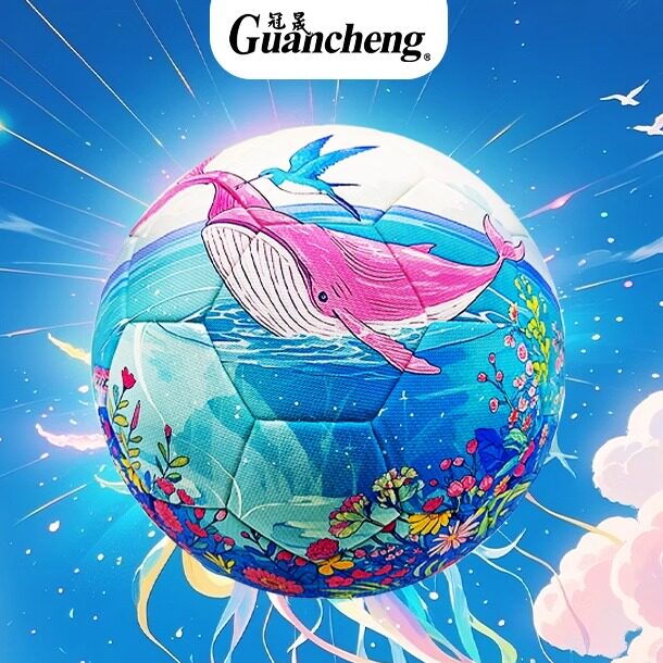 冠晟花式高颜值海豚足球学生儿童承认中考体育专业比赛训练用球