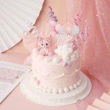 Запеченное торт декоративный орнамент Dangda Женская звезда Kawa Shaya Pink Little Fox net Red День рождения мягкая керамика