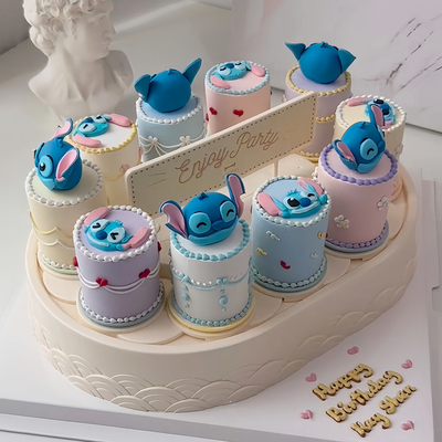 包邮网红烘焙电动迷你蛋糕旋转转机卡通KT装饰摆件可爱三丽鸥插件