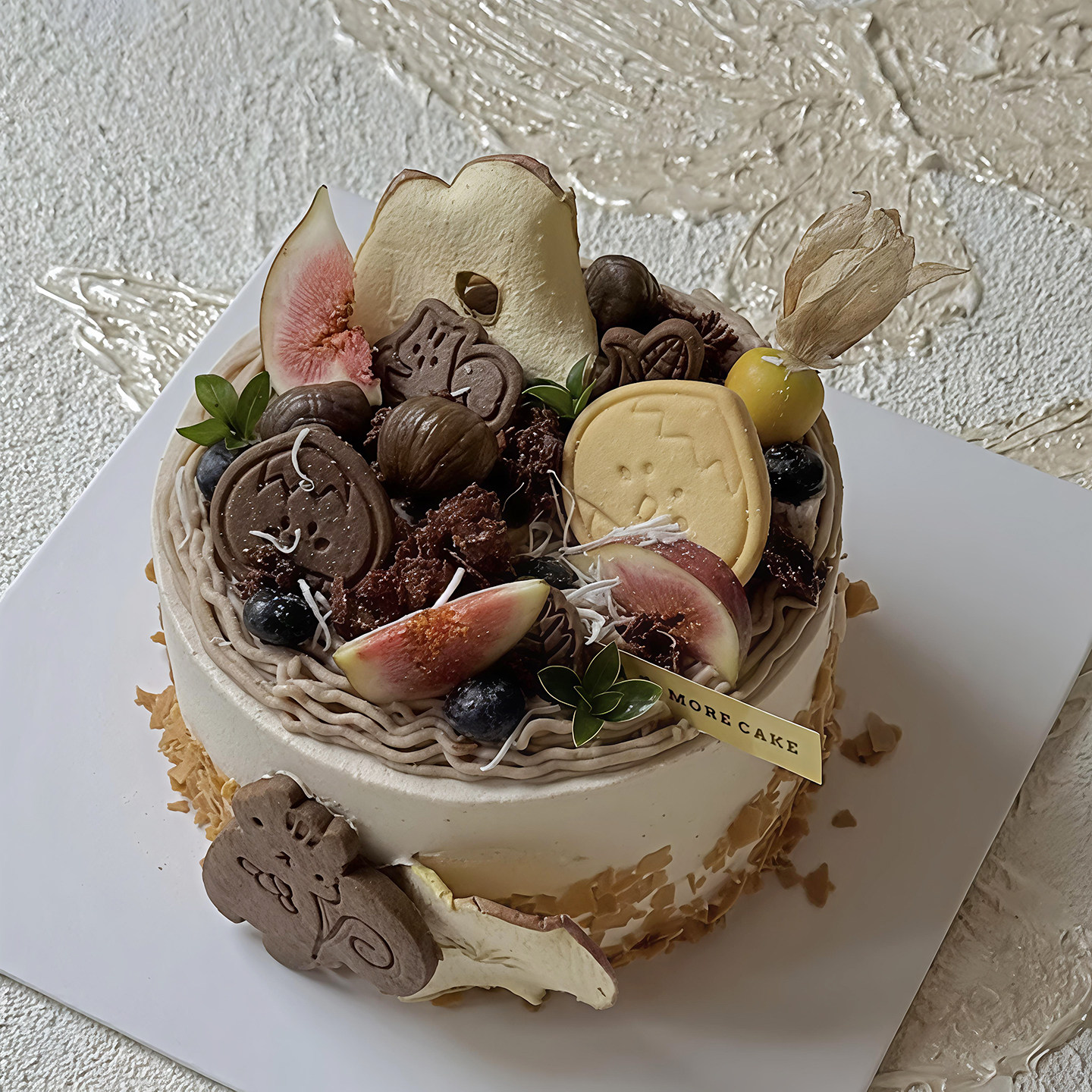包邮网红秋冬板栗烘焙蛋糕装饰摆件饼干卡通松鼠栗子枫叶甜品插件图片