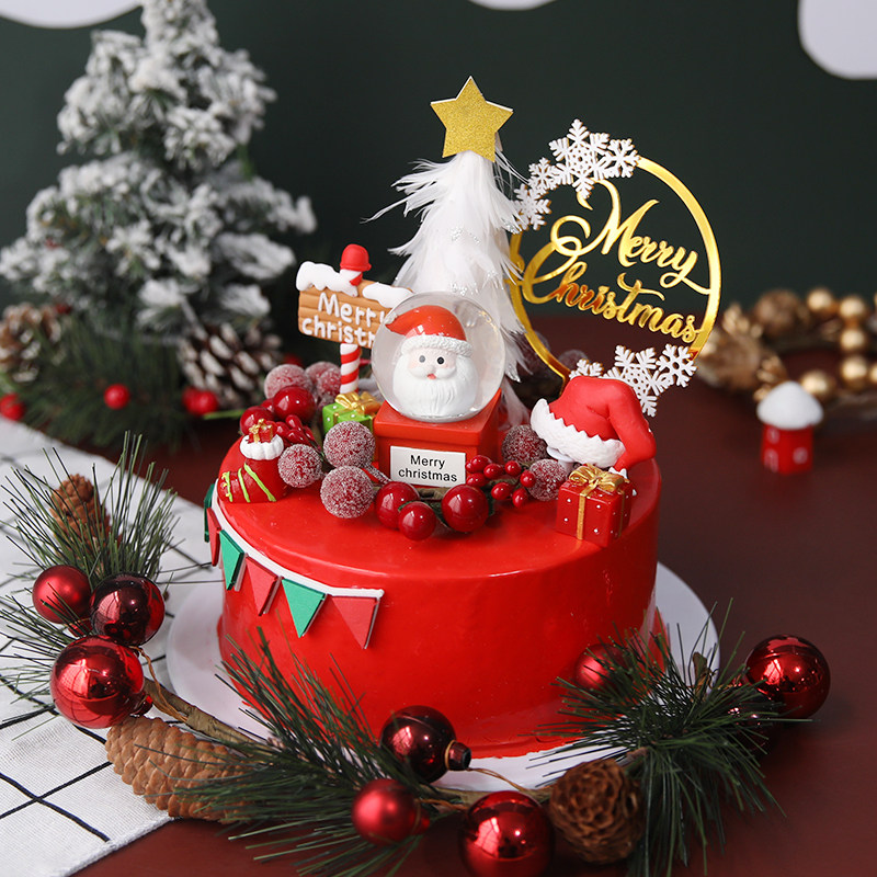 圣诞水晶球红色系烘焙蛋糕装饰MerryChristmas软陶亚克力插牌装扮,节庆用品/礼品,蛋糕/烘焙装饰用品,淘宝优惠券,粉丝福利购,淘宝优惠卷