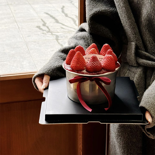 网红不锈钢碗盆草莓蛋糕装饰包装