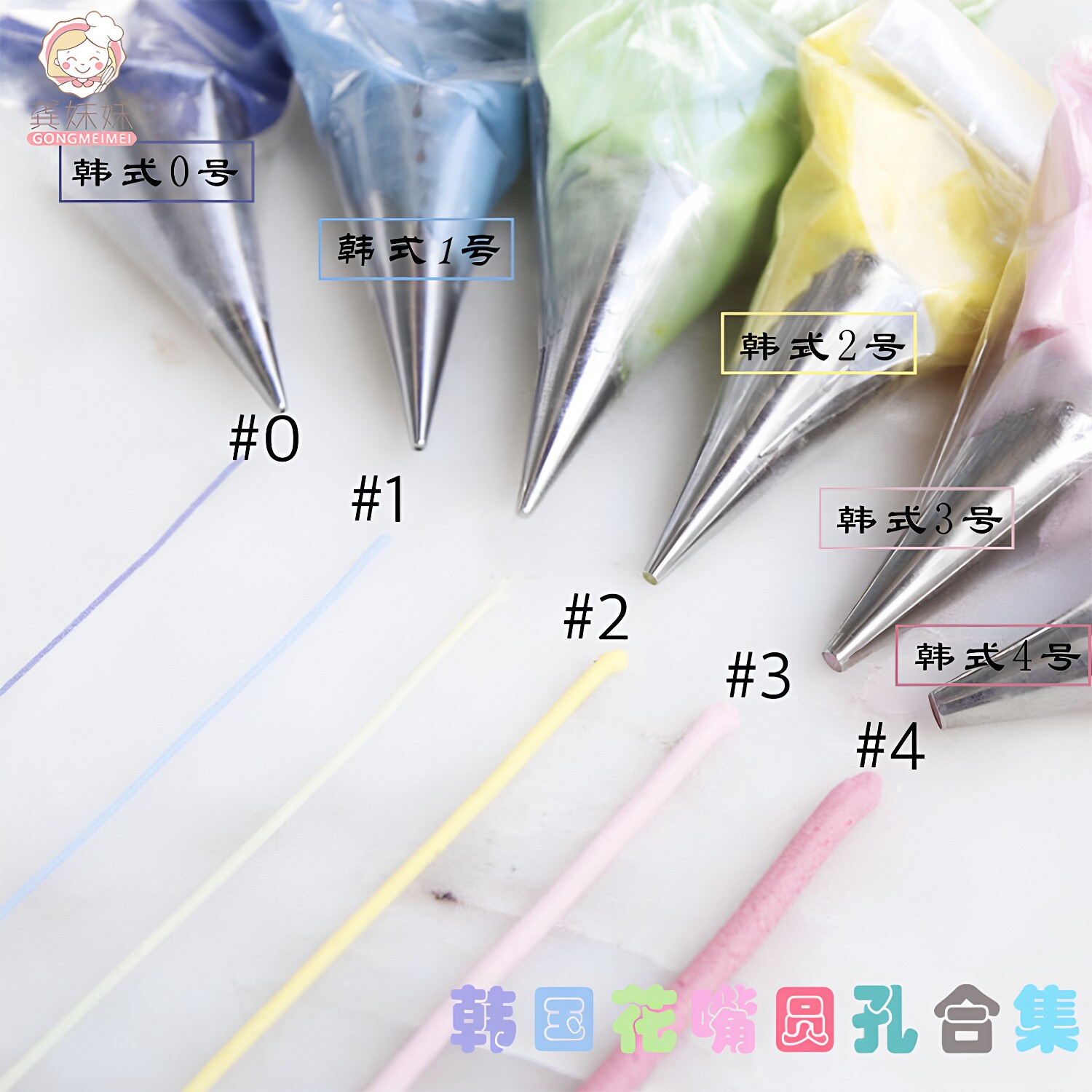 韩式超薄裱花嘴304小号圆形复古图片