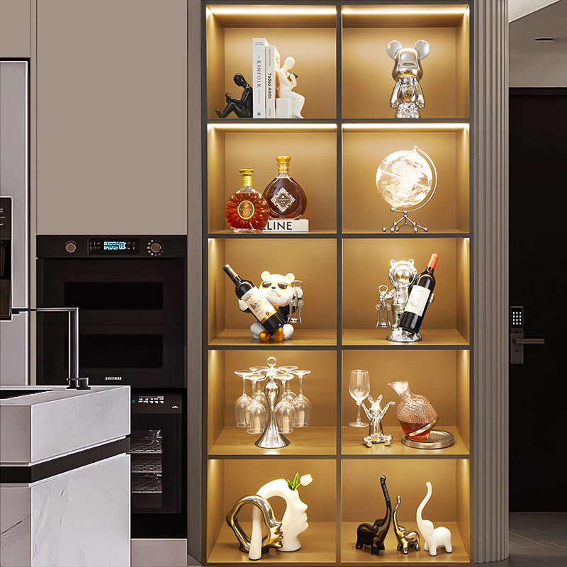 轻奢暴力熊红酒架酒柜装饰品摆件高级感客厅电视柜餐柜家居摆设
