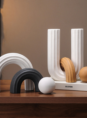 中古风客厅高档酒柜装饰品摆件