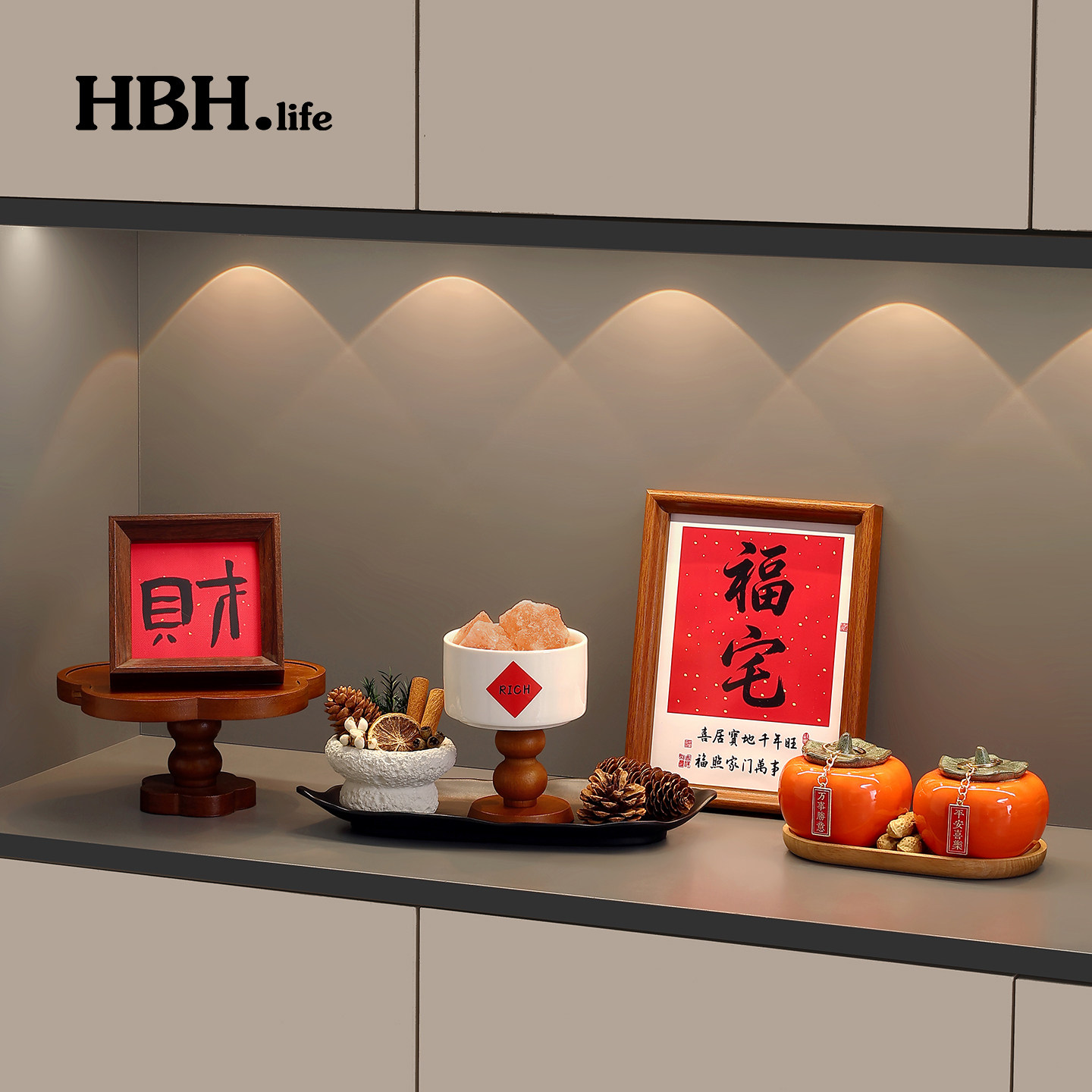 中古风创意喜庆玄关鞋柜摆件乔迁新居全套礼物客厅电视柜招财装饰